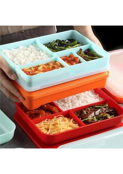 Düzensiz Dört Izgara Plastik Öğle Yemeği Kutusu, Öğrenci Ofis Çalışanı Mühürlü Öğle Yemeği Kutusu Öğle Yemeği Kutusu Kare Öğle Yemeği Kutusu (Yurt Dışından) modelleri