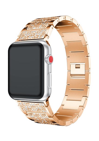 38MM/40MM/42MM/44MM Paslanmaz Çelik Kayış Apple Watch 4/5ıwatch3/2/1 Pırlanta Katı Bağlantı Kayışı (Yurt Dışından)