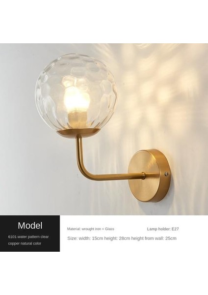 Kapalı Duvar Lambası, Yaratıcı Modern Minimalist Tarzı, 6101 Su Dalgaları ve Amp; Temizle Işık Cam Abajur (Yurt Dışından)