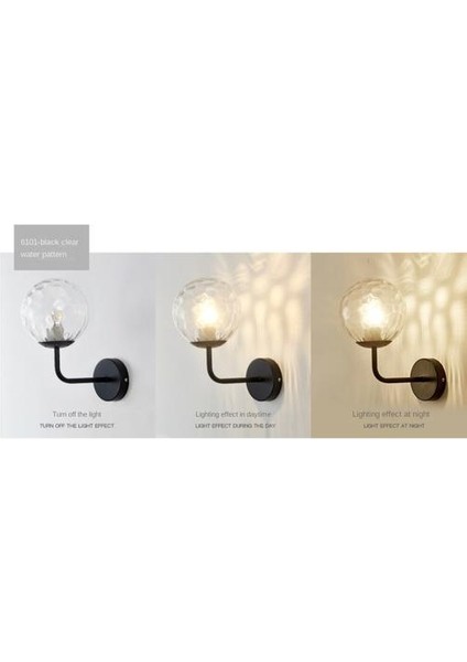 Kapalı Duvar Lambası, Yaratıcı Modern Minimalist Tarzı, 6101 Su Dalgaları ve Amp; Temizle Işık Cam Abajur (Yurt Dışından)