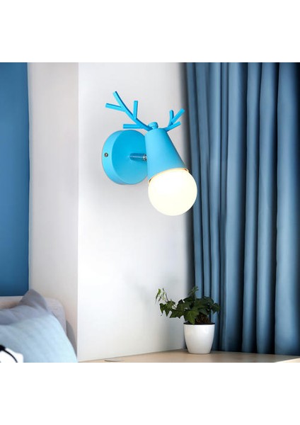 Kapalı Duvar Lambaları, Yaratıcı Postmodern Tarzı Macaron Renk, 3016-1 Boynuz Şekli Duvar Lambaları (Yurt Dışından) indirimleri