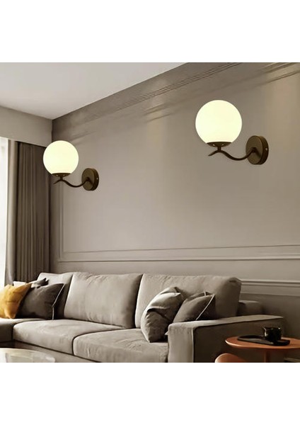 Kapalı Duvar Lambası, Yaratıcı Modern Minimalist Tarzı, 6103 Sütlü Beyaz Cam Abajur (Yurt Dışından) indirimleri