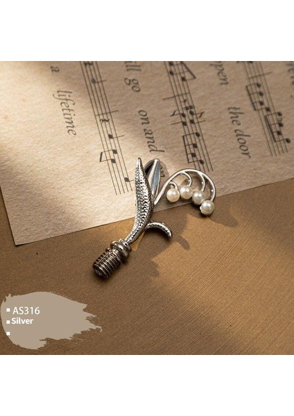 Mum Mühür Damga Kolu Premium Metal Çan Orkidesi Gümüş