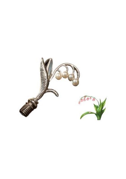 Mum Mühür Damga Kolu Premium Metal Çan Orkidesi Gümüş fiyatları