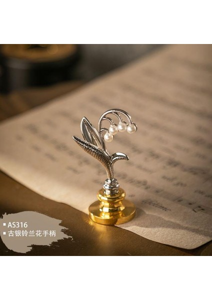 Mum Mühür Damga Kolu Premium Metal Çan Orkidesi Gümüş modelleri