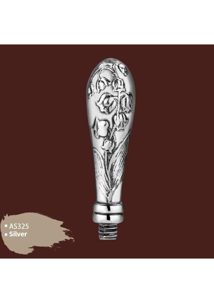 Mum Mühür Damga Kolu Premium Metal Çan Çiçeği Gümüş modelleri