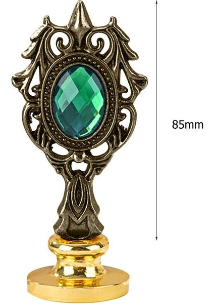 Kraliyet Yeşil Taşlı Döküm Metal Mum Mühürü Sapı Antik Gold fiyatları