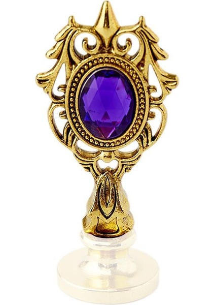 Kraliyet Mor Taşlı Döküm Metal Mum Mühürü Sapı Antik Gold fiyatları