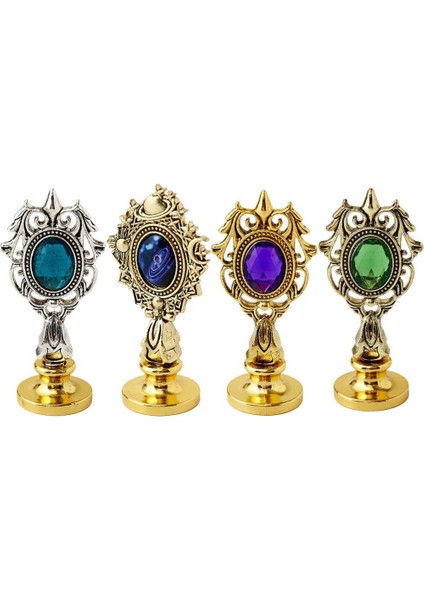 Kraliyet Mor Taşlı Döküm Metal Mum Mühürü Sapı Antik Gold indirimleri