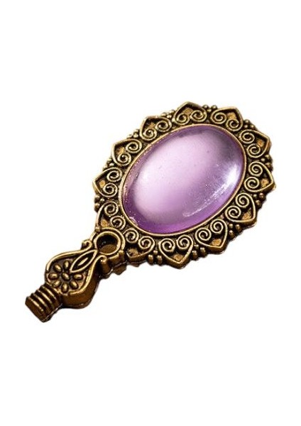 Kraliyet Lavanta Taşlı Döküm Metal Mum Mühürü Sapı Antik Gold