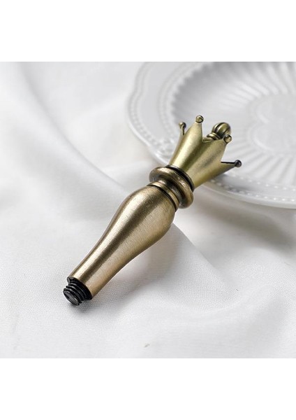 Mum Mühür Damga Kolu Premium Metal Kraliyet Tacı Bronz