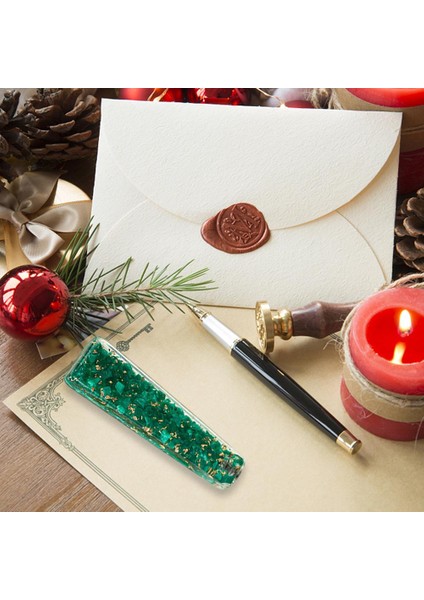 Mum Mühürü Sapı Abs Reçine El Yapımı Simli Yeşil M8 Dişli fırsatları