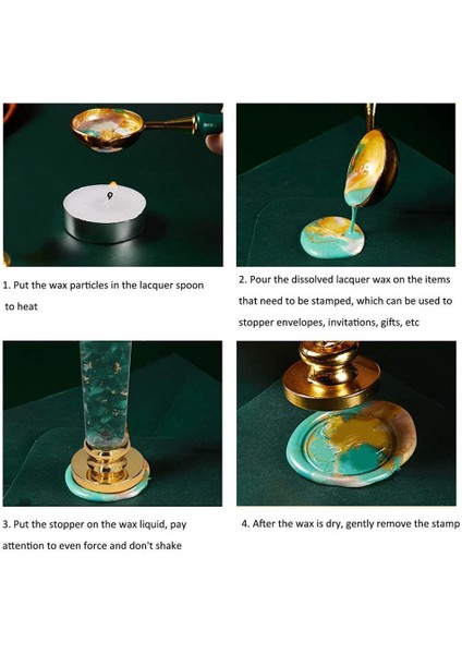 Mum Mühürü Sapı Abs Reçine El Yapımı Simli Yeşil M8 Dişli indirimleri