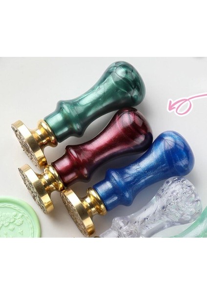 Mum Mühürü Sapı Abs Reçine El Yapımı Sedefli Yeşil M8 Dişli indirimleri