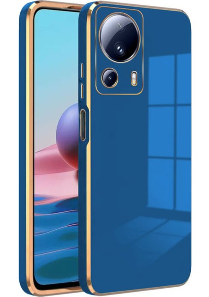 Xiaomi Mi 13 Lite Kılıf Golden Silikon Kılıf Petrol Mavisi