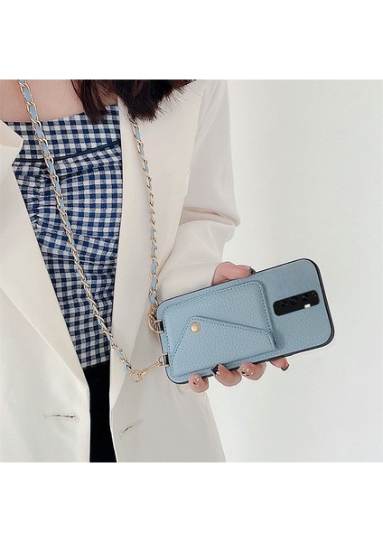 Oppo Reno 2z Zebana Askılı Deri Kılıf Açık Mavi fiyatları