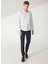 Slim Fit Klasik Yaka Düz Mavi - Buz Erkek Gömlek GM1007100528 3