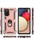 Samsung Galaxy A02S Kılıf Sofya Yüzüklü Silikon Kapak - Rose 300099 3