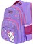 Lisanslı Lila Sevimli Kedi Desenli Ilkokul Sırt Çantası ve Beslenme Çantası 5