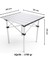 Katlanabilir Alüminyum Küçük Boy Kamp ve Piknik Masası Gri 2