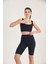 Kadın Lacivert Yüksek Bel Toparlayıcı Kısa Spor Tayt Biker Şort Basics Casual & Comfort 1070 4