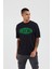 Unisex Brooklyn Baskılı Siyah Oversize Tshirt 2