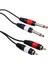 2xrca+2x6.3mm Mono Gitar Jack Kablo 3metre 1