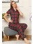 Kırmızı Ekoseli Pijama Takım 1