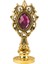 Kraliyet Bordo Taşlı Döküm Metal Mum Mühürü Sapı Antik Gold 1
