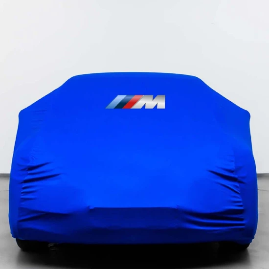 Teksin Bmw 5 Serisi F07 Gran Turismo (2009-2017) Kumaş Logolu Oto Branda - Penye Örtü Mavi