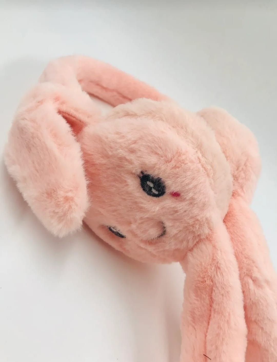 ZYC Kadın/kız Hareketli Tavşan Kulaklı Peluş Kulaklık görsel 3