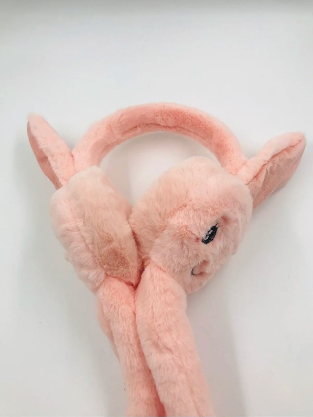 ZYC Kadın/kız Hareketli Tavşan Kulaklı Peluş Kulaklık görsel 2