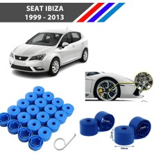 Otozet - Seat Ibiza Bijon Civata Kapağı Mavi Renk 20 Adetli Set 17MM 1K06011739B9