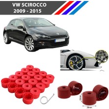 Otozet - Vw Scirocco Bijon Civata Kapağı Kırmızı Renk 20 Adetli Set 17MM 1K06011739B9