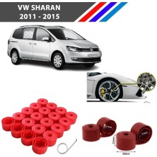 Otozet - Vw Sharan Bijon Civata Kapağı Kırmızı Renk 20 Adetli Set 17MM 1K06011739B9