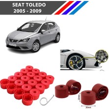 Otozet - Seat Toledo Bijon Civata Kapağı Kırmızı Renk 20 Adetli Set 17MM 1K06011739B9