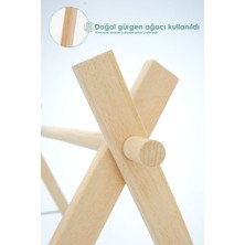 Mordesign Ahşap Bebek Egzersiz Aleti, Oyun Alanı, Ahşap Aktivite Aleti, Naturel Seri (Oyuncaklar Dahil Değil)