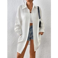 Trendseninle Kadın Oversize Uzun Gömlek