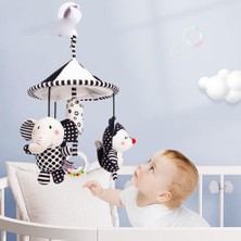 Çocuklar Için Çıngırak Bebek Oyuncakları 0 6 12 Ay Set Yenidoğan Bebek Siyah Beyaz Yumuşak Peluş Sevimli Hayvan Asılı Cep Telefonu Hediye | Bebek Çıngıraklar ve Amp;cep Telefonu (Yurt Dışından)