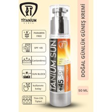 Titanium Tanium Sun Cream Doğal Güneş Koruyucu C Vitamin Ile +45 Spf  Lüks ambalaj krem