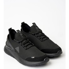 LAUF! Erkek Siyah Sneaker Günlük Rahat Taban Koşu Yürüyüş Spor Ayakkabısı