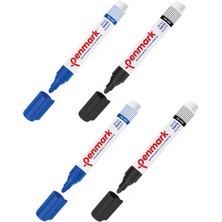 Penmark Beyaz Tahta Kalemi Mavi Siyah 4’lü Set