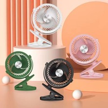 Coverzone USB Kablolu Mini Fan Standlı Koca Kafa Dizayn Mandallı Kıskaçlı Model Tatilde Kampda Evde İş Yerinde Çantada Taşınabilir 20cm Yüksekliği Oynar Başlık 2 Kademeli Üfleme YS-2260