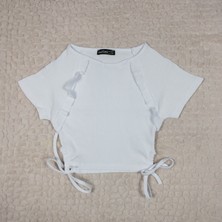 Cuties Kız Çocuk Fırfırlı ve Yandan Bağlama Detaylı Crop