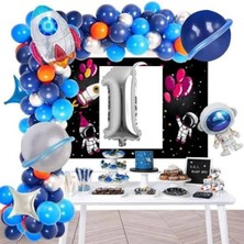 Bkmc Astronot Roket Uzay Temalı Doğum Günü Parti Süsü