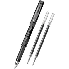 Scrikss Siyah Imza Kalemi 1.0mm  1 Adet ve 2 Adet Siyah Renk Imza Kalemi Yedeği 2 Adet Imza Kalem Refili