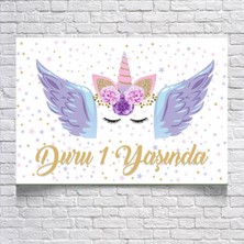 Reysa Tasarım Unicorn Temalı Doğum Günü AFIŞI35 x 50 cm