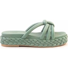 Alban Shoes Rouge Deri Kadın Terlik 3059
