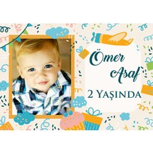Reysa Tasarım Uçak Temalı Doğum Günü Afişi RESIMLI35 x 50 cm