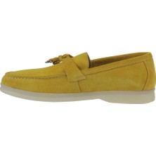 Bueno Shoes Sarı Süet Kadın Loafer 05WS101